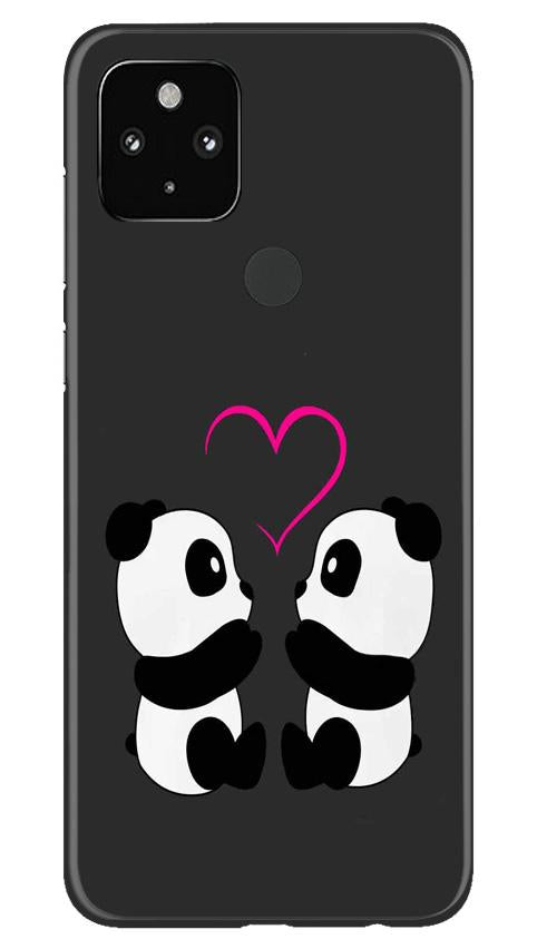 Panda Love Mobile Back Case for Google Pixel 4a (Design - 398)