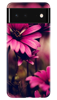 Purple Daisy Mobile Back Case for Google Pixel 6 (Design - 65)