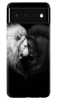 Dark White Lion Mobile Back Case for Google Pixel 6  (Design - 140)