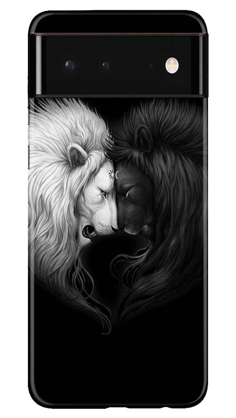 Dark White Lion Case for Google Pixel 6  (Design - 140)