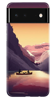 Mountains Boat Mobile Back Case for Google Pixel 6 Pro (Design - 181)