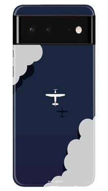 Clouds Plane Mobile Back Case for Google Pixel 6 (Design - 196)