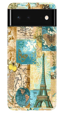Travel Eiffel Tower Mobile Back Case for Google Pixel 6 (Design - 206)