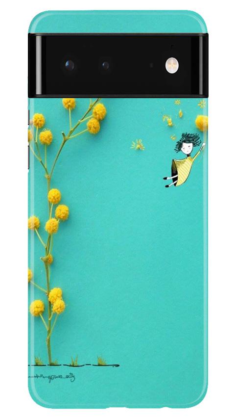 Flowers Girl Case for Google Pixel 6 (Design No. 216)