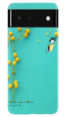 Flowers Girl Mobile Back Case for Google Pixel 6 (Design - 216)