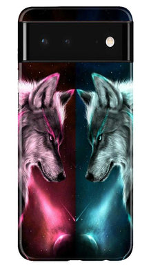 Wolf fight Mobile Back Case for Google Pixel 6 (Design - 221)