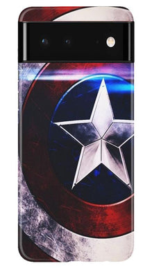 Captain America Shield Mobile Back Case for Google Pixel 6 (Design - 250)