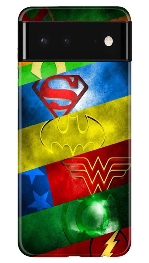 Superheros Logo Case for Google Pixel 6 (Design No. 251)