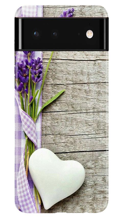 White Heart Case for Google Pixel 6 (Design No. 298)