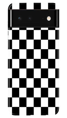 Black White Boxes Mobile Back Case for Google Pixel 6 (Design - 372)