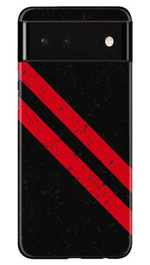 Black Red Pattern Mobile Back Case for Google Pixel 6 Pro (Design - 373)