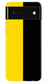 Black Yellow Pattern Mobile Back Case for Google Pixel 6 Pro (Design - 397)