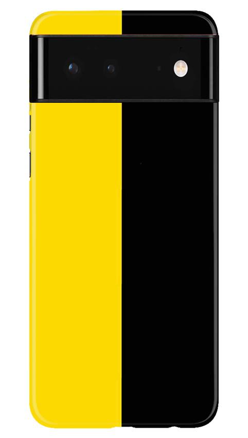 Black Yellow Pattern Mobile Back Case for Google Pixel 6 Pro (Design - 397)