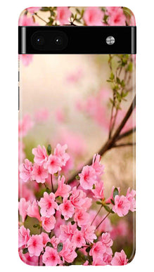 Pink flowers Mobile Back Case for Google Pixel 6a (Design - 69)