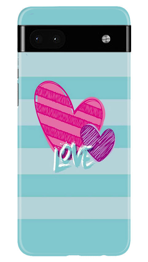 White Heart Case for Google Pixel 6a (Design No. 260)