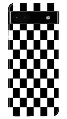 Black White Boxes Mobile Back Case for Google Pixel 6a (Design - 331)