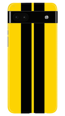 Black Yellow Pattern Mobile Back Case for Google Pixel 6a (Design - 336)