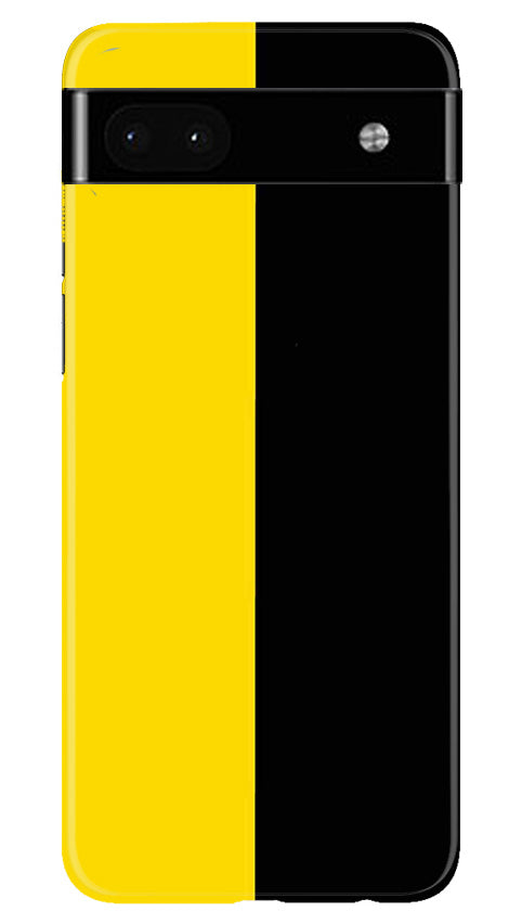 Black Yellow Pattern Mobile Back Case for Google Pixel 6a (Design - 354)