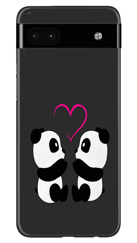 Panda Love Mobile Back Case for Google Pixel 6a (Design - 355)