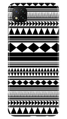 Black white Pattern Mobile Back Case for Poco C3 (Design - 5)