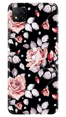 Pink rose Mobile Back Case for Poco C3 (Design - 12)