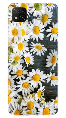 White flowers2 Mobile Back Case for Poco C3 (Design - 62)