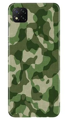 Army Camouflage Mobile Back Case for Poco C3  (Design - 106)