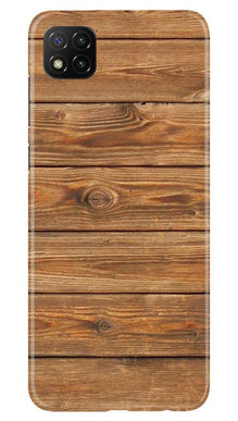 Wooden Look Mobile Back Case for Poco C3  (Design - 113)