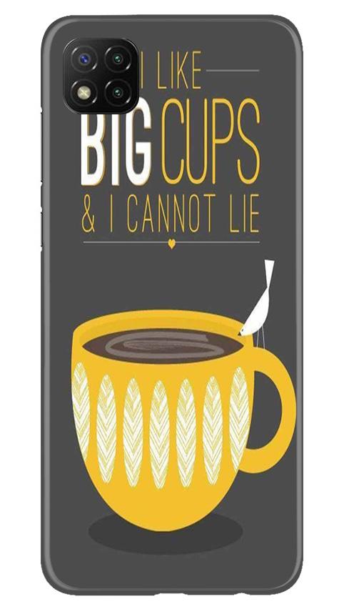 Big Cups Coffee Mobile Back Case for Poco C3 (Design - 352)