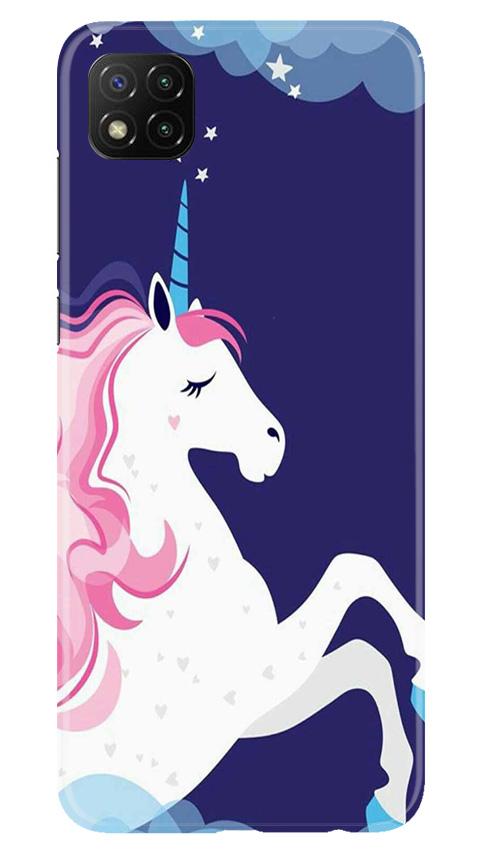 Unicorn Mobile Back Case for Poco C3 (Design - 365)