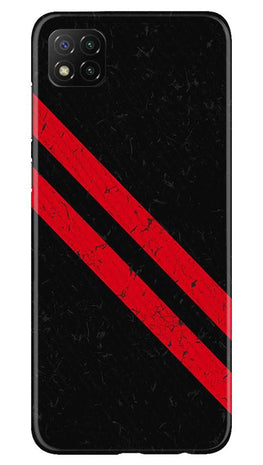 Black Red Pattern Mobile Back Case for Poco C3 (Design - 373)