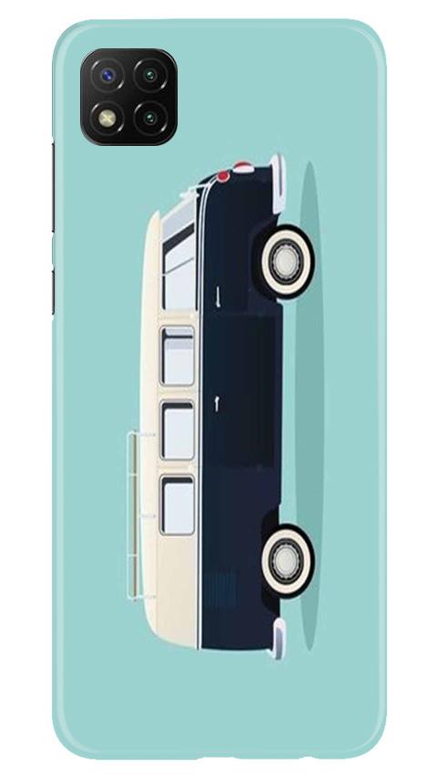Travel Bus Mobile Back Case for Poco C3 (Design - 379)