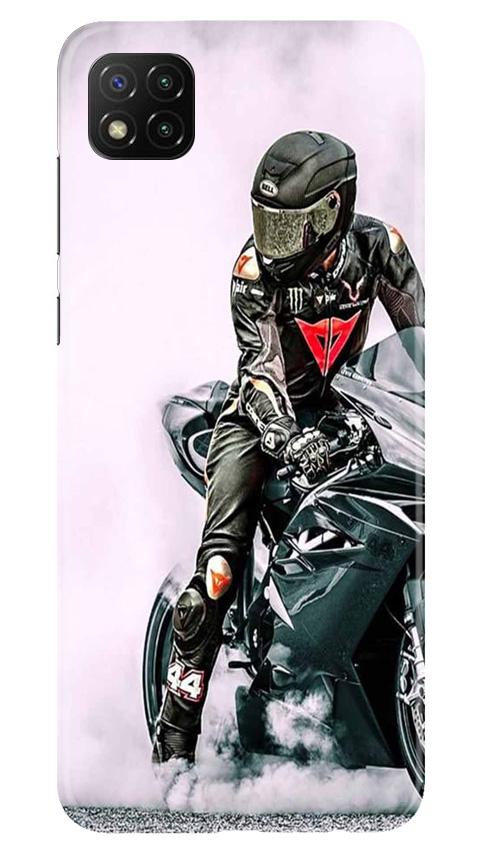 Biker Mobile Back Case for Poco C3 (Design - 383)