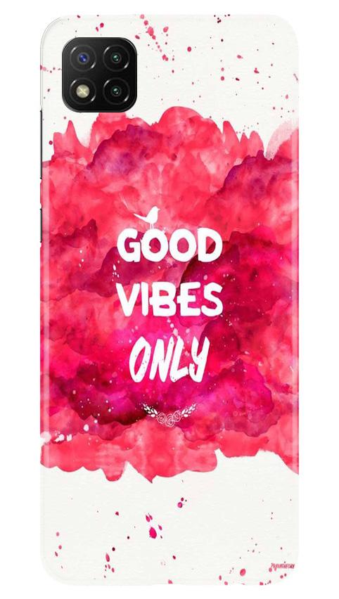 Good Vibes Only Mobile Back Case for Poco C3 (Design - 393)