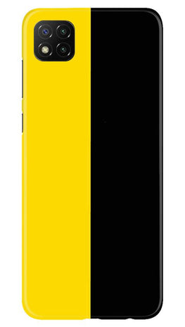 Black Yellow Pattern Mobile Back Case for Poco C3 (Design - 397)