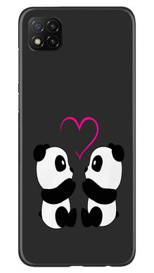 Panda Love Mobile Back Case for Poco C3 (Design - 398)