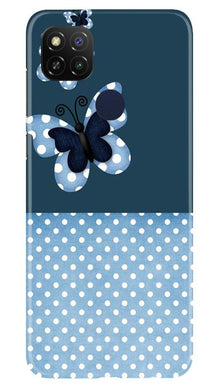 White dots Butterfly Mobile Back Case for Poco C31 (Design - 31)