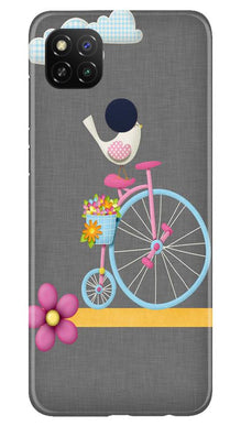 Sparron with cycle Mobile Back Case for Poco C31 (Design - 34)