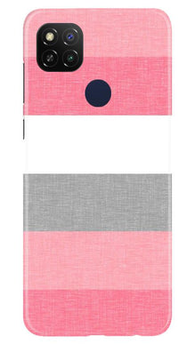 Pink white pattern Mobile Back Case for Poco C31 (Design - 55)
