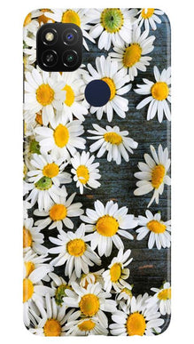 White flowers2 Mobile Back Case for Poco C31 (Design - 62)