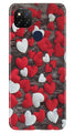 Red White Hearts Case for Poco C31  (Design - 105)