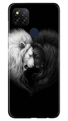 Dark White Lion Mobile Back Case for Poco C31  (Design - 140)