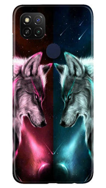 Wolf fight Mobile Back Case for Poco C31 (Design - 221)