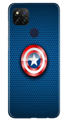 Captain America Shield Mobile Back Case for Poco C31 (Design - 253)