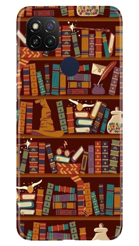 Book Shelf Mobile Back Case for Poco C31 (Design - 390)
