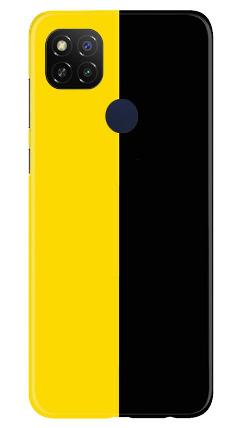 Black Yellow Pattern Mobile Back Case for Poco C31 (Design - 397)