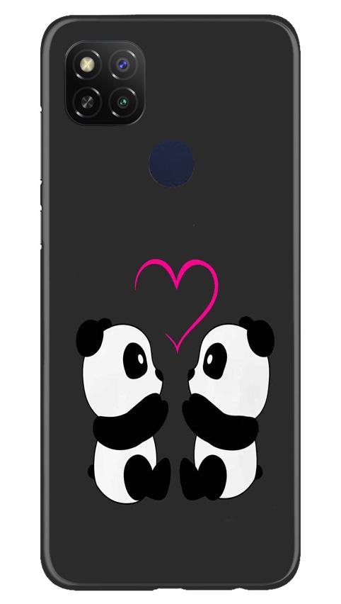 Panda Love Mobile Back Case for Poco C31 (Design - 398)