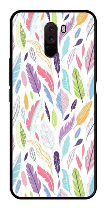 Colorful Feathers Metal Mobile Case for Poco F1
