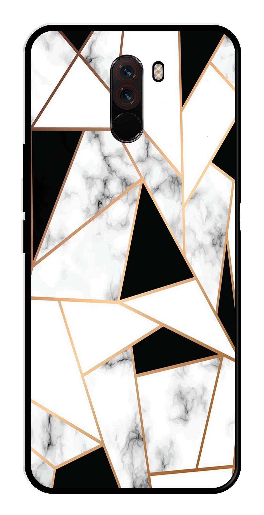Marble Design2 Metal Mobile Case for Poco F1   (Design No -08)