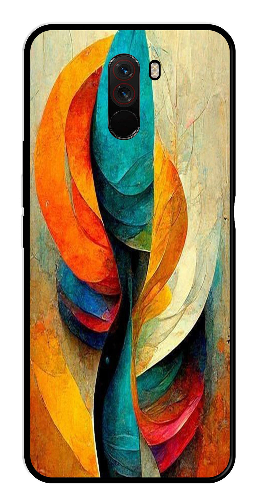 Modern Art Metal Mobile Case for Poco F1   (Design No -11)